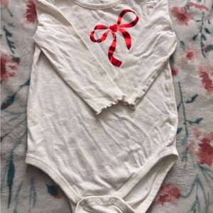 Garanimals White Bodysuit with Red Bow